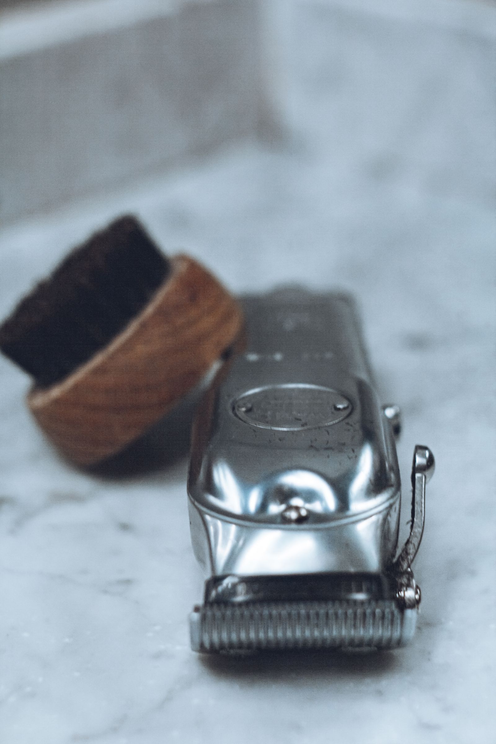 Barber at work