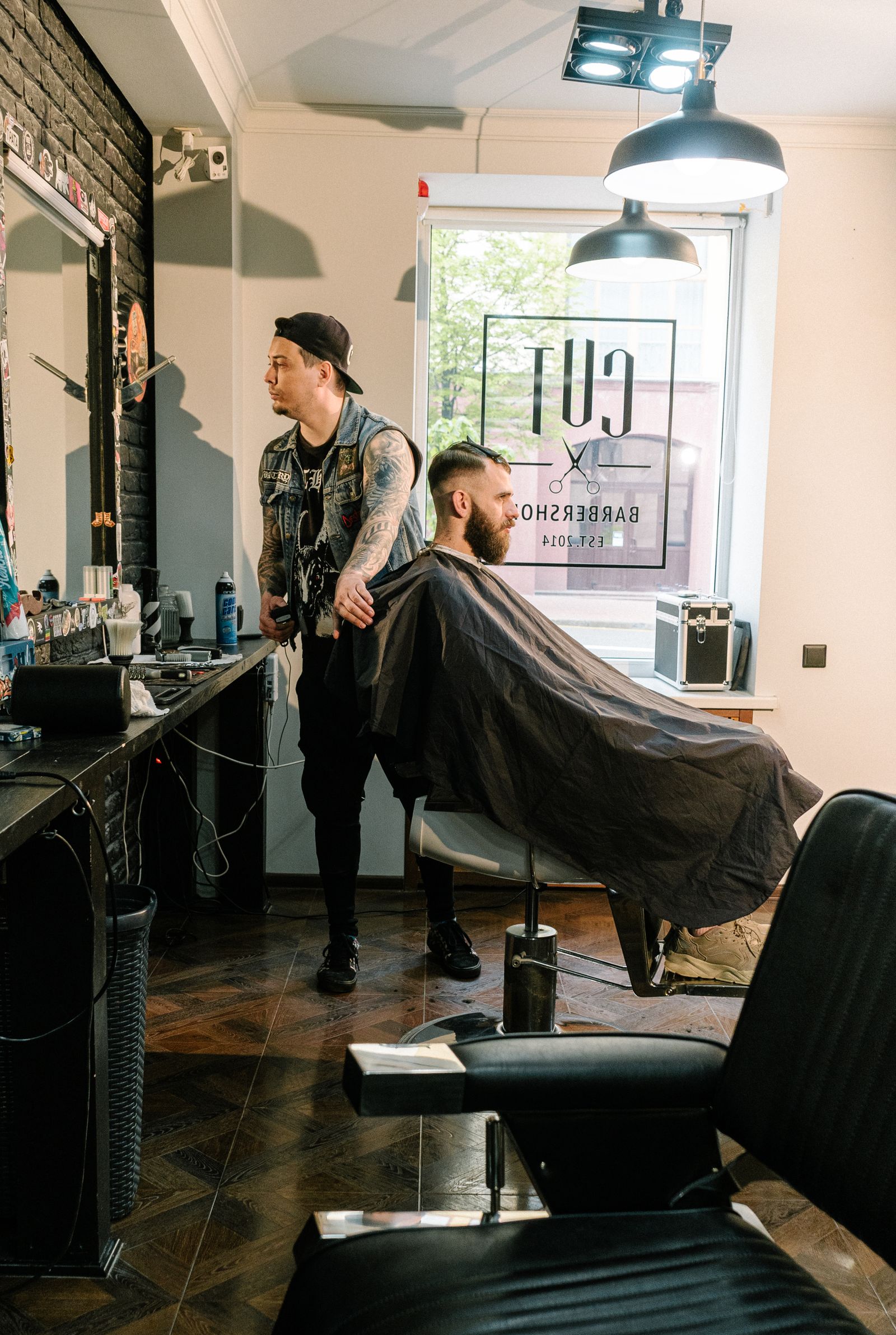 Inside Pinny's Barbershop